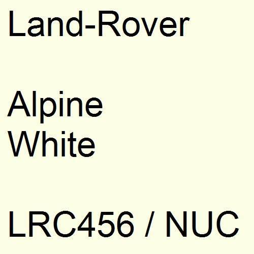 Land-Rover, Alpine White, LRC456 / NUC.